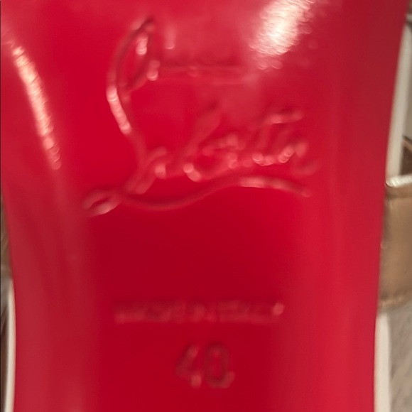 Christian Louboutin Women’s Tan and Black Heels Size 40 - Picture 7 of 7